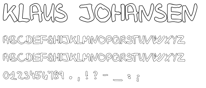 Klaus Johansen hollow font